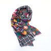 Leathersmith of London Scarves | Black Multi Wool Scarf