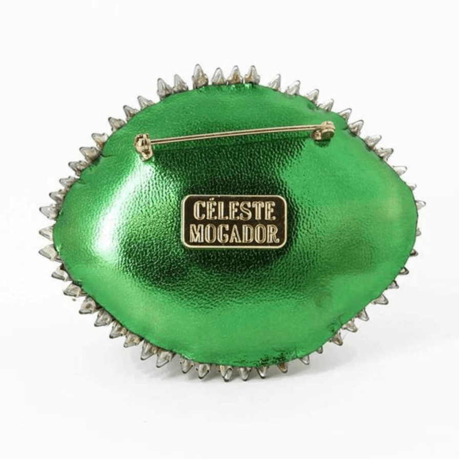 CELESTE MOGADOR Jewellery | Hollywood Eye Brooch Green