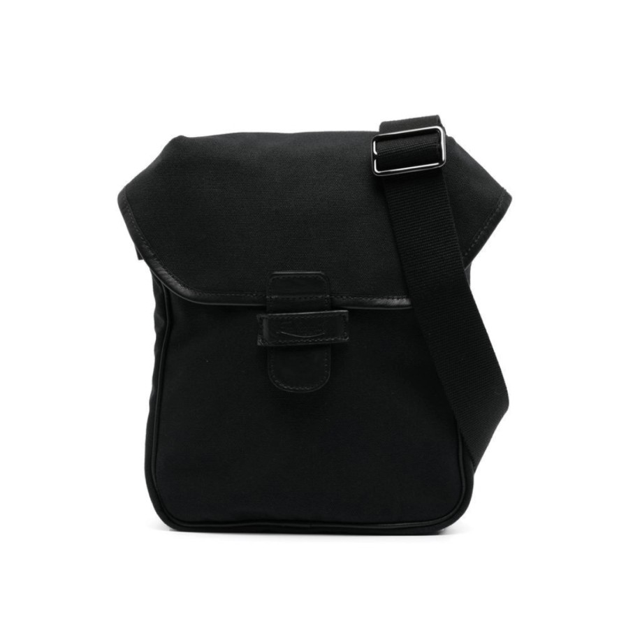 Leathersmith of London Bags | Canvas Crossbody Bag - Black