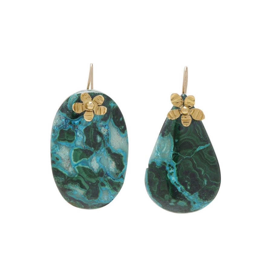 ULLA JOHNSON Jewellery | Hammered Stone Earrings Turquoise