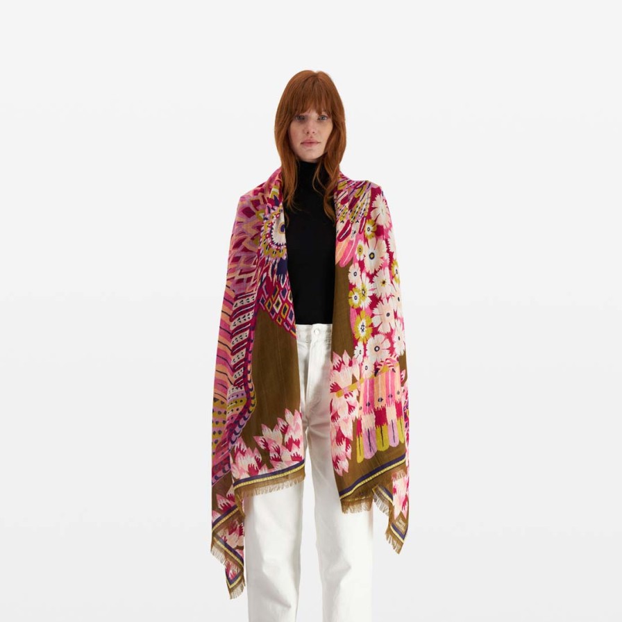 INOUI EDITIONS Scarves | Scarf Hulule Fuchsia